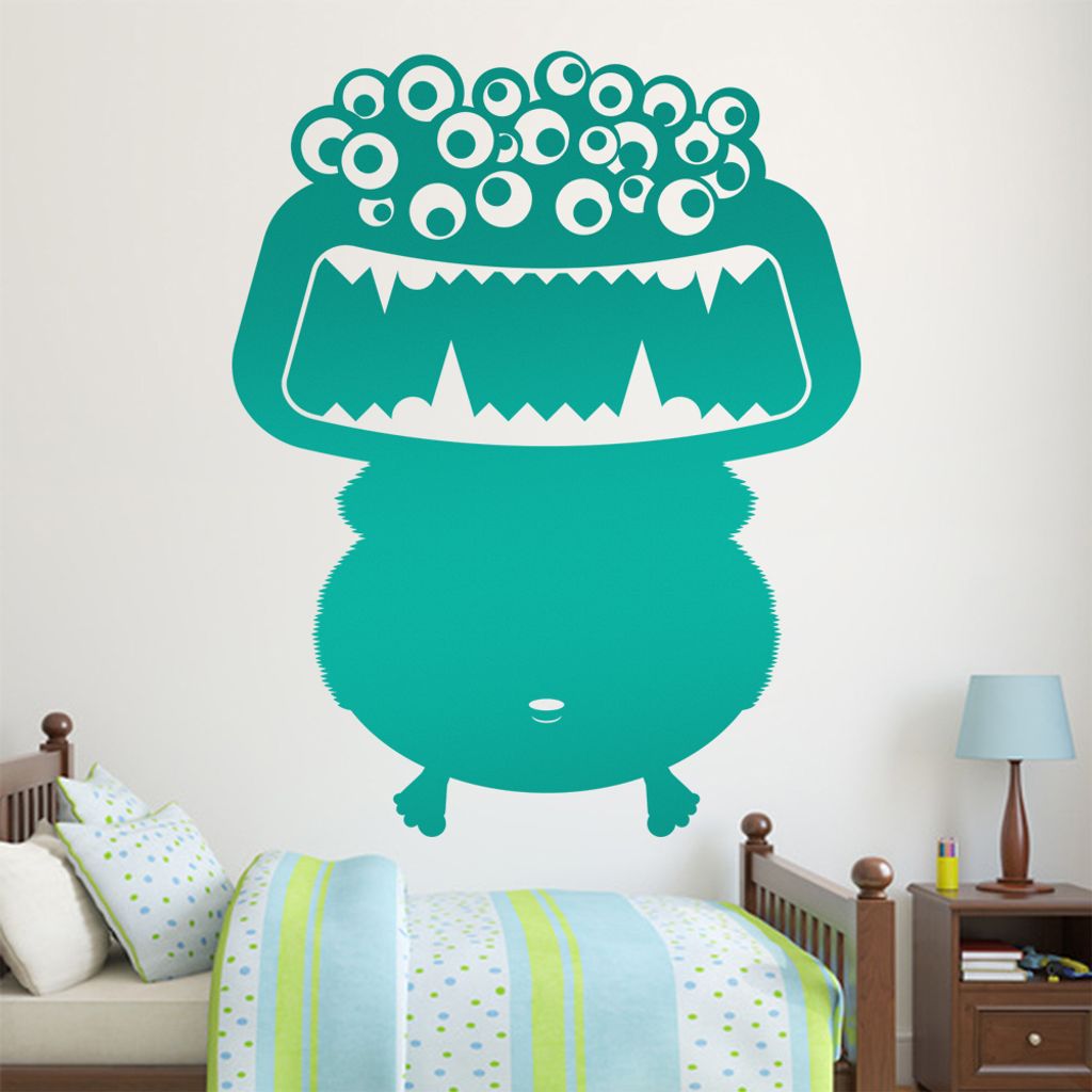 KIWISTAR Irres Augenmonster Wandtattoo in 6 Größen - Wandaufkleber Wall Sticker - Dekoration, Küche, Wohnzimmer, Schlafzimmer, Badezimmer
