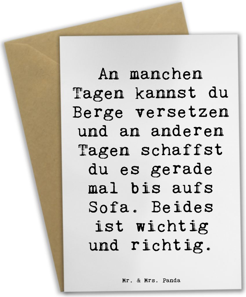 Mr. & Mrs. Panda Klappkarte Spruch Hoffnung und Ruhe - Weiß - Geschenk, Motivation, Glückwunschkarte, Zitat, Lebensphasen, einladungskarten, Gru...