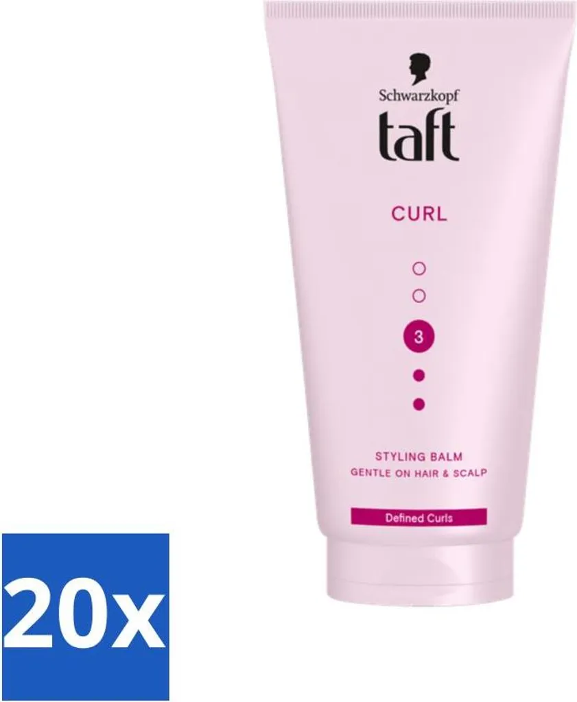 Stock 20x Taft Curl Balm 150ml - Styling Ricci Effetto Anti-Crespo
