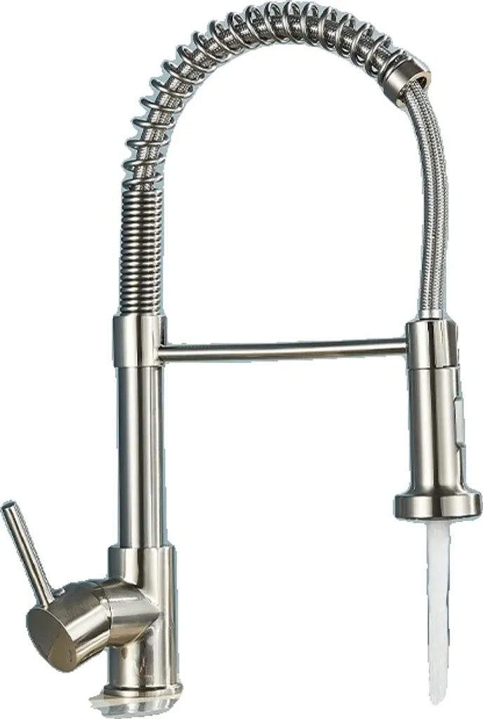 Robinet cuisine douchette flexible laiton finition brossée haute durabilité