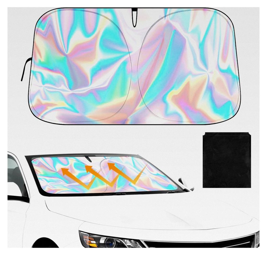 Sonnenschutz für Auto-Frontscheibe 145 * 80 cm, Faltbare Scheibenverdunklung, UV-Strahlen Blockierung, Hitzeschutz Sonnenblende für die meisten F...
