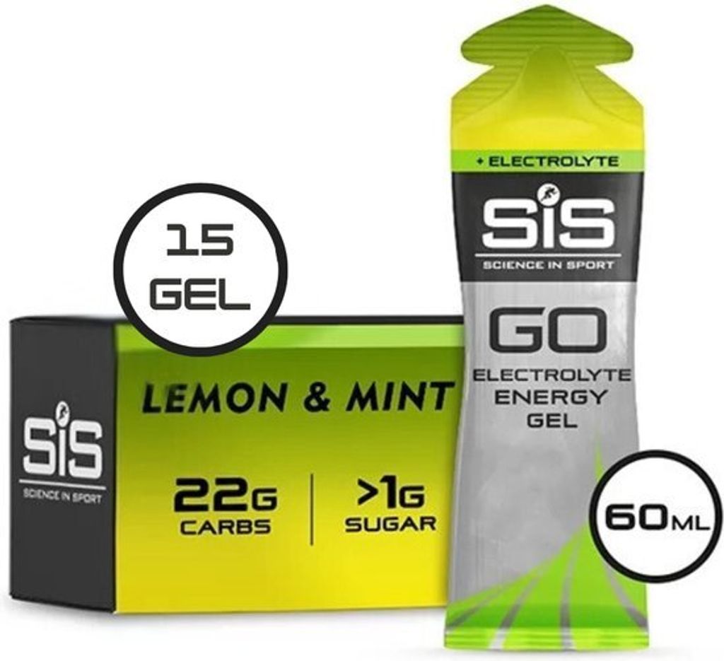 Science in Sport - SIS Go Energy Sportgel - Energiegel - Isotonisches Sportgel - Zitrone und Minze geschmack - 15 x 60ml