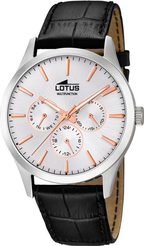 Lotus Herrenuhr 18576/1 Armbanduhr Lederarmband schwarz