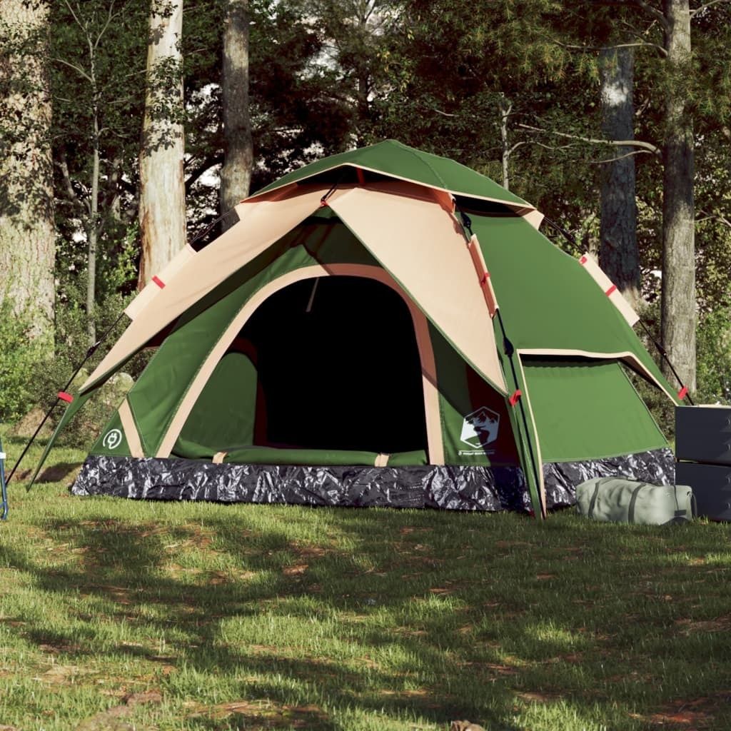 Möbel Kuppel-Campingzelt 5 Personen Grün Quick Release - Campingzelte 4004185