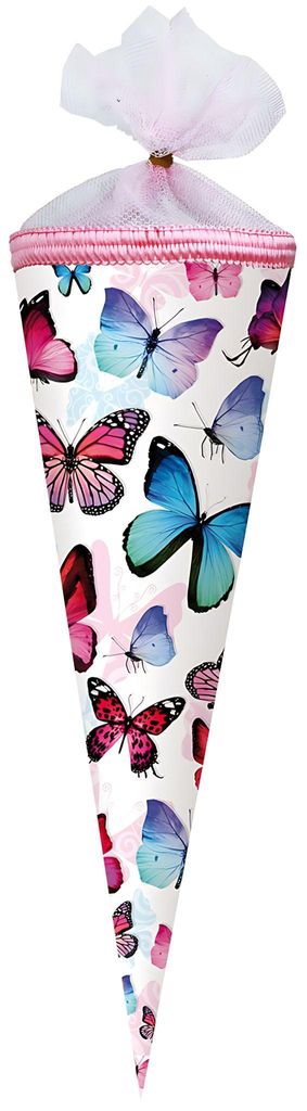 Nestler Schultüte Tüllv. 35 cm rund Schmetterling Produktbild 