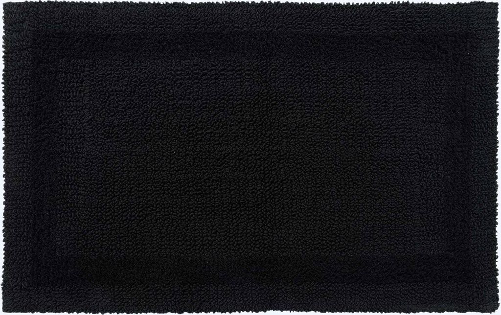 HOMESCAPES Tappeto da bagno XXL nero 70x120 cm in 100% Immagine del prodotto 