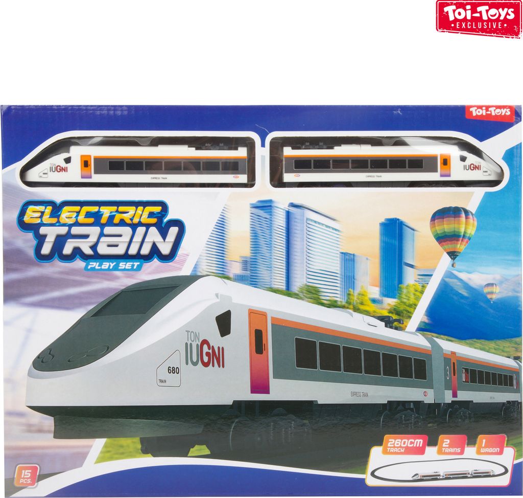 Set di giocattoli con trenino elettrico e binari Immagine del prodotto 