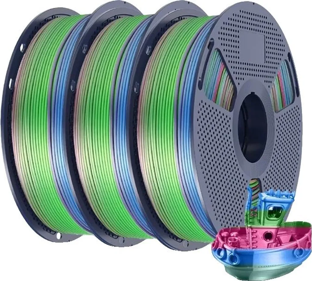 PLA Silk Rainbow 06 - Filamento 3D Sfumato per Modelli Artistici