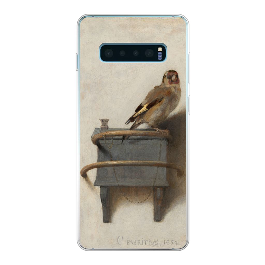 MuchoWow Handyhülle Schutzhülle Hülle für Samsung Galaxy S10 Lite Stieglitz - Alter Meister - Carel Fabritius Silikon Softcase Handy Hülle -...