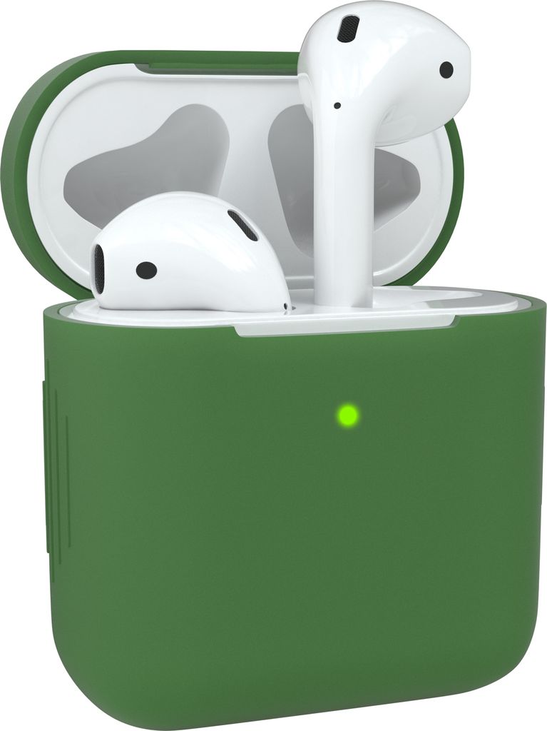 EAZY CASE - Schutzhülle für AirPods 1 & 2 Hülle Grün Silikon Case Stoßfest mit Deckel Schutz Antikratz Etui Cover rutschfeste Silikonhülle f...