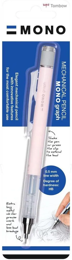 Tombow SH-MG84-BS MONO Graph Rosa Corallo: Portamine Shaker Professionale