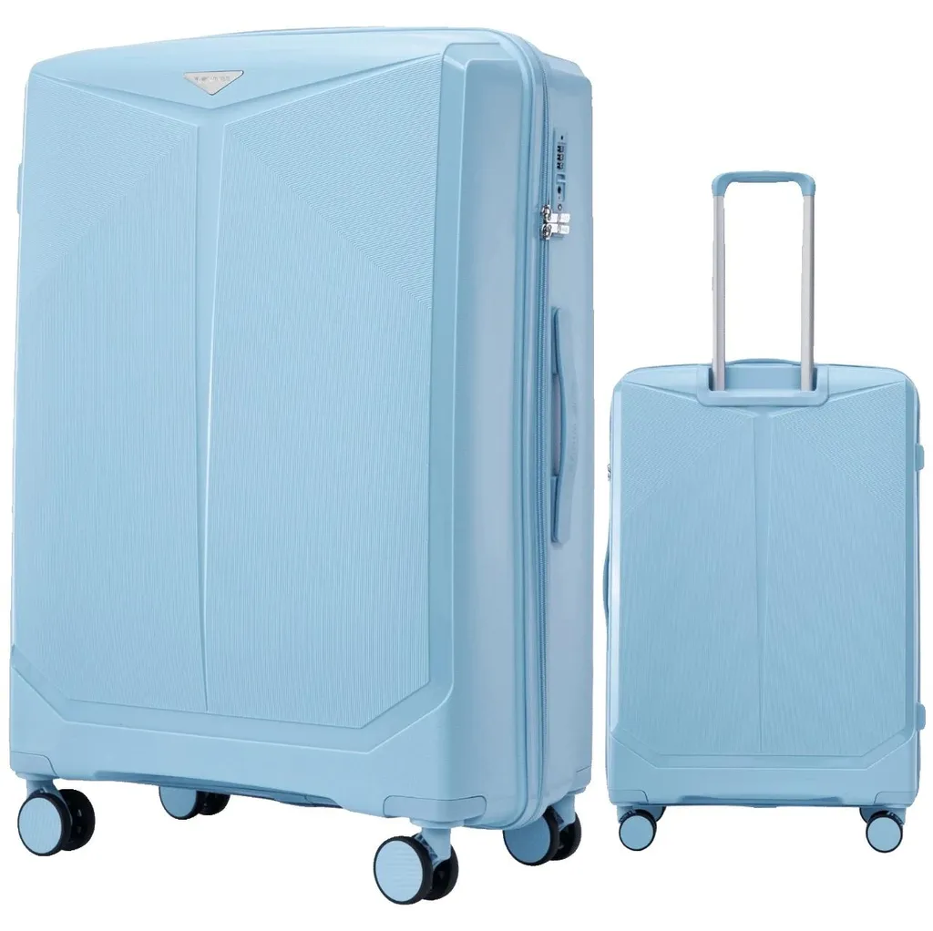 Sac de week-end rigide bleu ciel élégant et résistant pour vos bagages