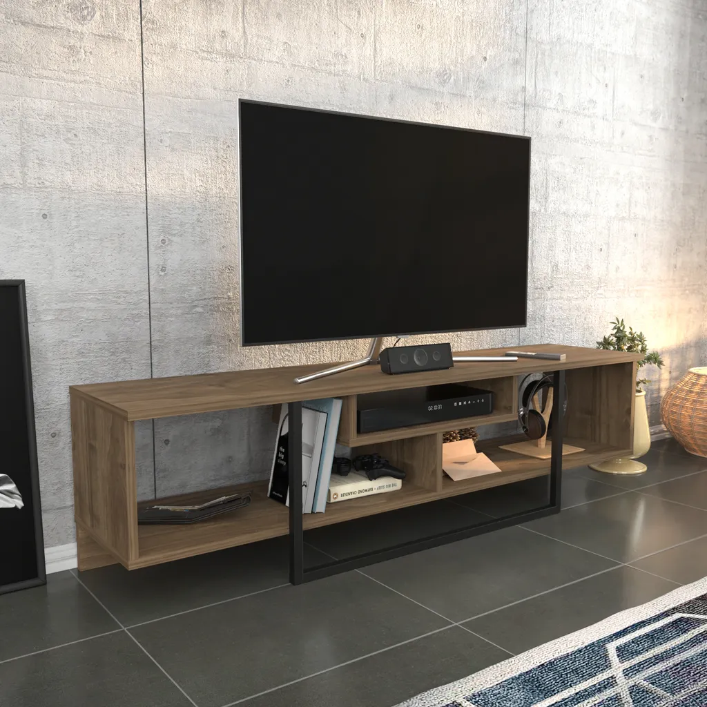 Meuble TV 150 cm pour Ranger vos Câbles et Supporter une TV 65 Pouces