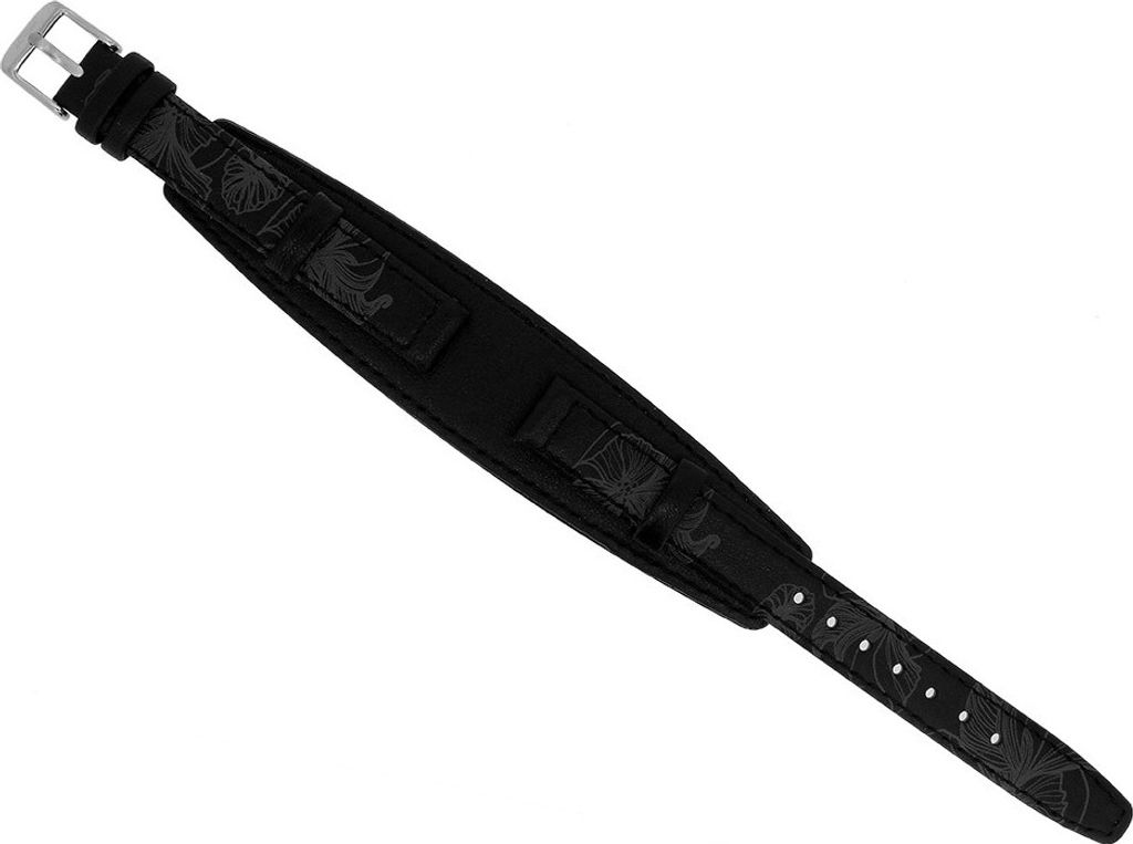 s.Oliver Unterlageband | Uhrenarmband 12mm | Leder schwarz SO-1852-LQ
