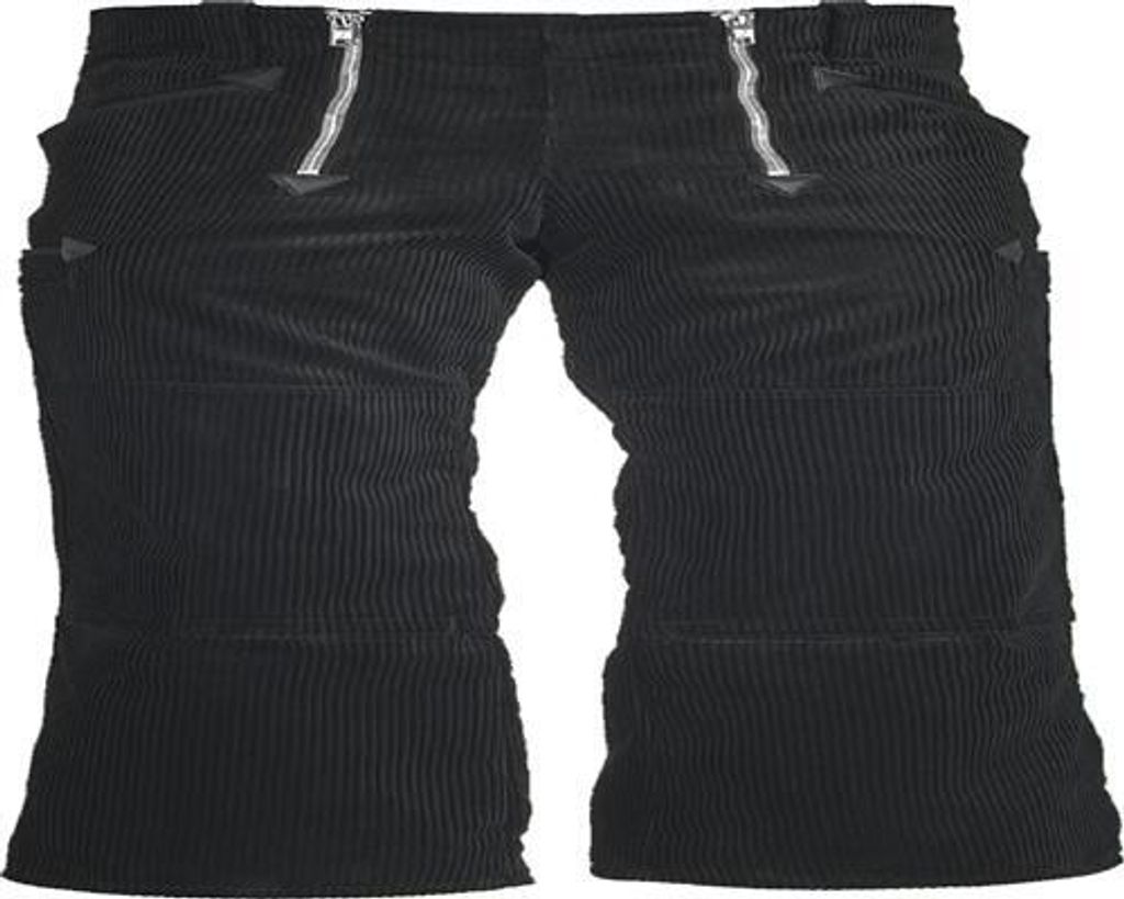 JOB Zunfthose Trenkercord schwarz mit Schlag u. Knietaschen 28