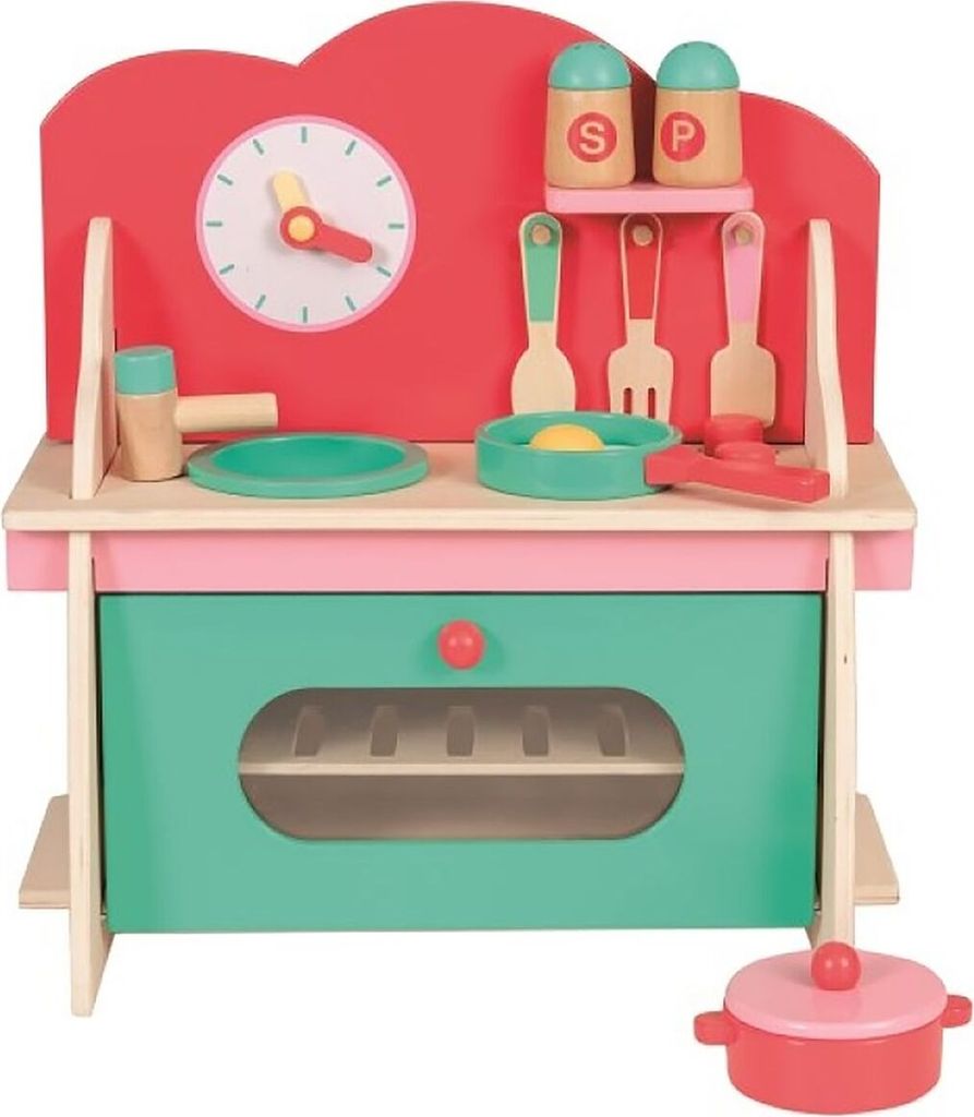 Egmont Toys Küche Holz 36x17x38 cm mit Zubehör Produktbild 