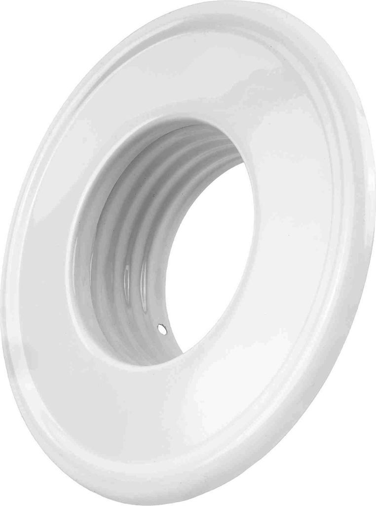 BAUSTER Metallflansch WHITE Wandflansch Lüftungsrohr Luftkanal Abluftrohr 90mm