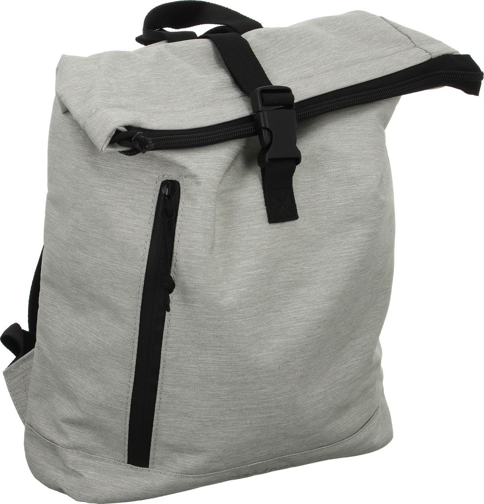 Rucksack BKR113-1-S Grau Rolltop mit Steckschnalle Textil Produktbild 