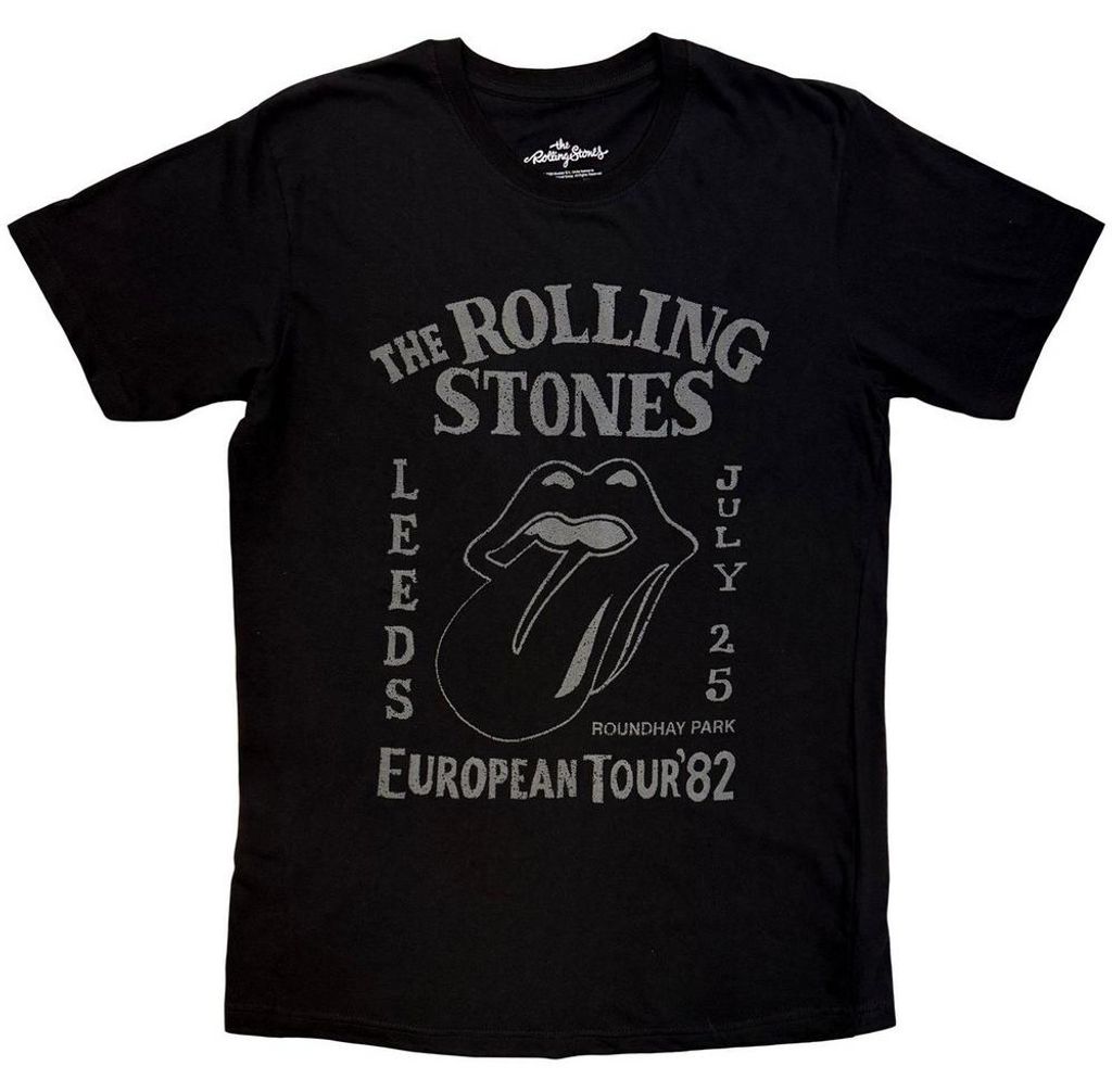 The Rolling Stones - "European Tour ́82" T-Shirt für Herren/Damen Uni RO16199 (XL) (Schwarz)