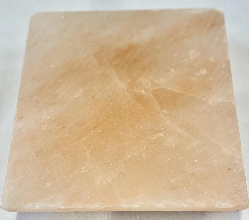 Plaque de sel pour barbecue 20 x 20 x 2,5 cm - Bloc de sel d'Himalaya