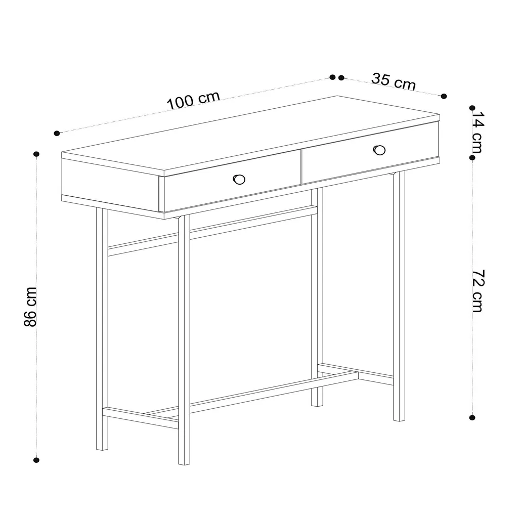Commode Compacte pour Petits Espaces - Rangement 100x86cm Chêne - 4