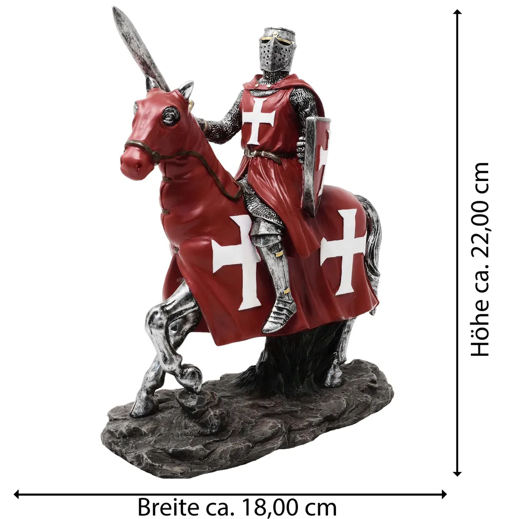 Figurine de Chevalier Robuste en Résine : Décoration Médiévale Durable - 6