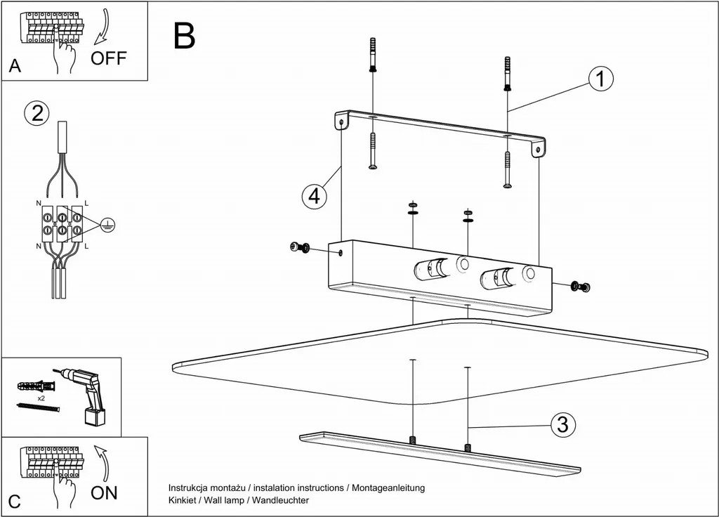 Lampada da Soffitto Sollux AZALIA 4xG9 Acciaio e Vetro Bianco | Elegante - 5