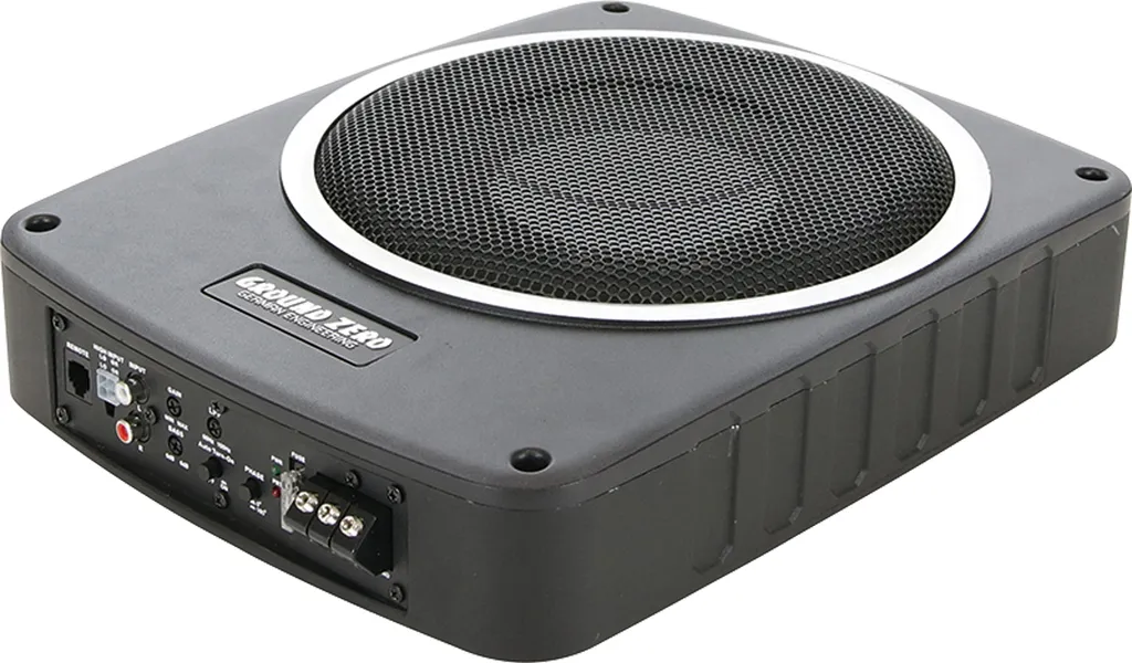 Caisson de Basse Amplifié 25cm Ground Zero GZCS SW-1000A Sous Siège