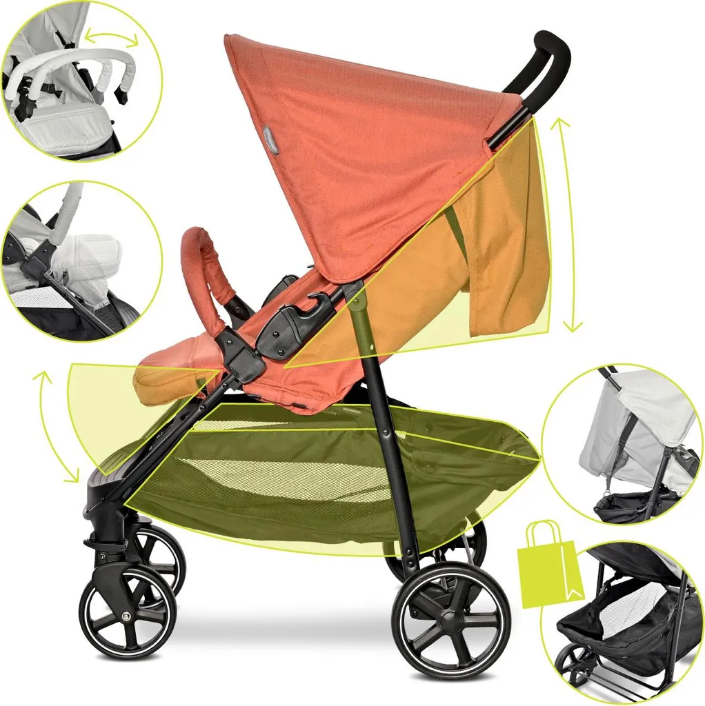 Poussette Landau Lorelli Rom Ingwer - Système de Transport Bébé Complet - 5