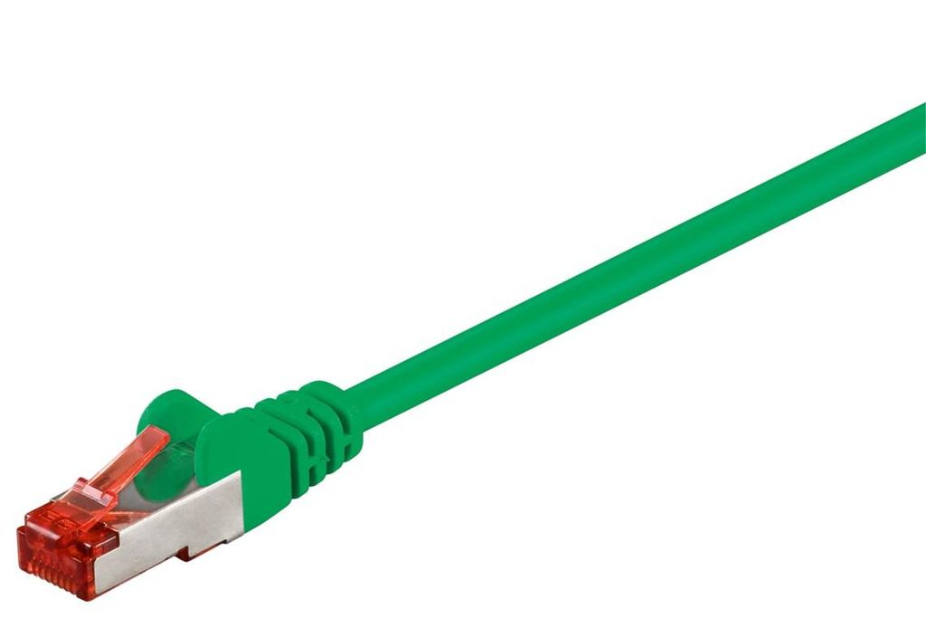 Goobay 95464 CAT 6 câble patch, S/FTP (PiMF), vert, 0.5 m - Image du produit 