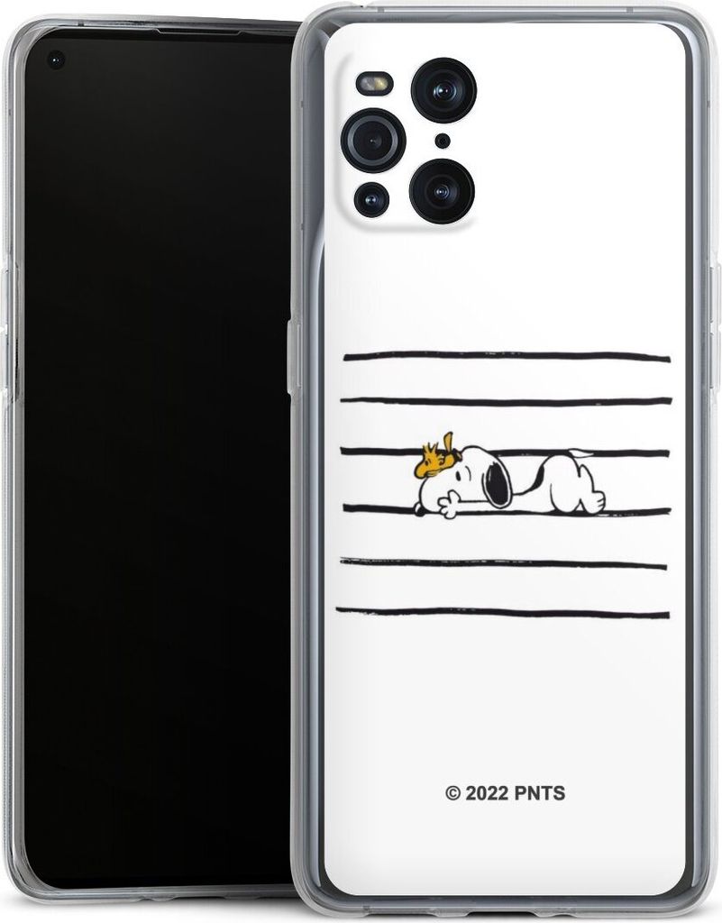 DeinDesign Handyhülle für Oppo Find X3 Pro Silikon Hülle Case Smartphone Schutzhülle Hund Peanuts Snoopy