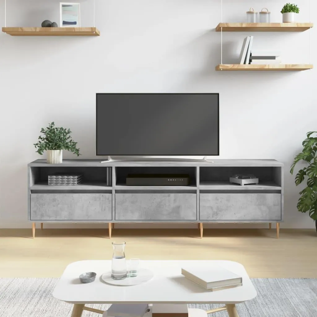 Supporto TV 150cm Grigio Cemento | Mobile Multimediale Low Profile - 2