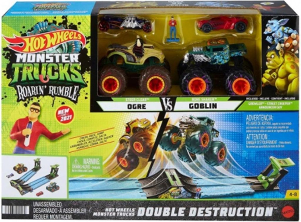 Hot Wheels Monster Trucks HCJ77, Fahrzeug- & Schienen-Set, Produktbild 