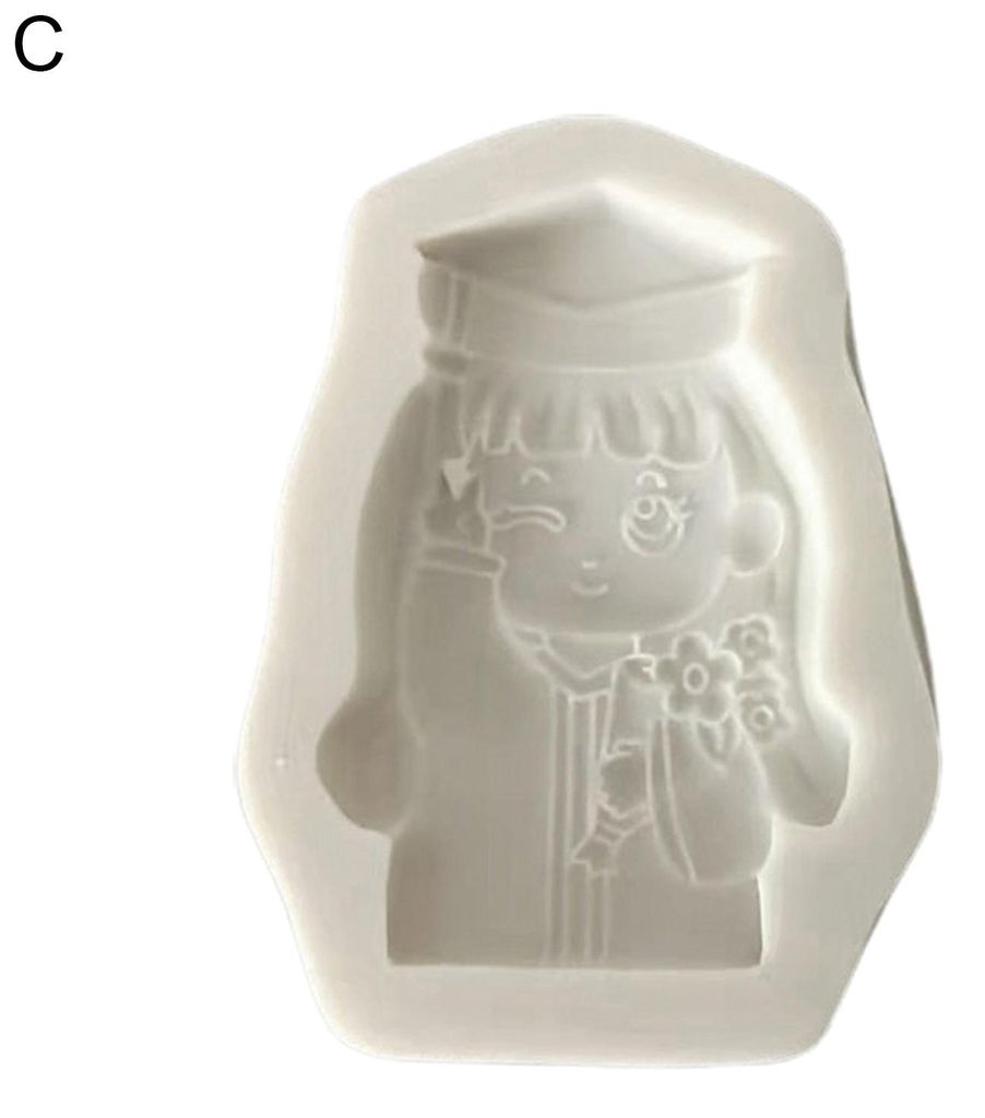 Fondantform mit Schülermotiv, DIY-Silikonform für Abschlussfeiern, Süßigkeitenform für Partys