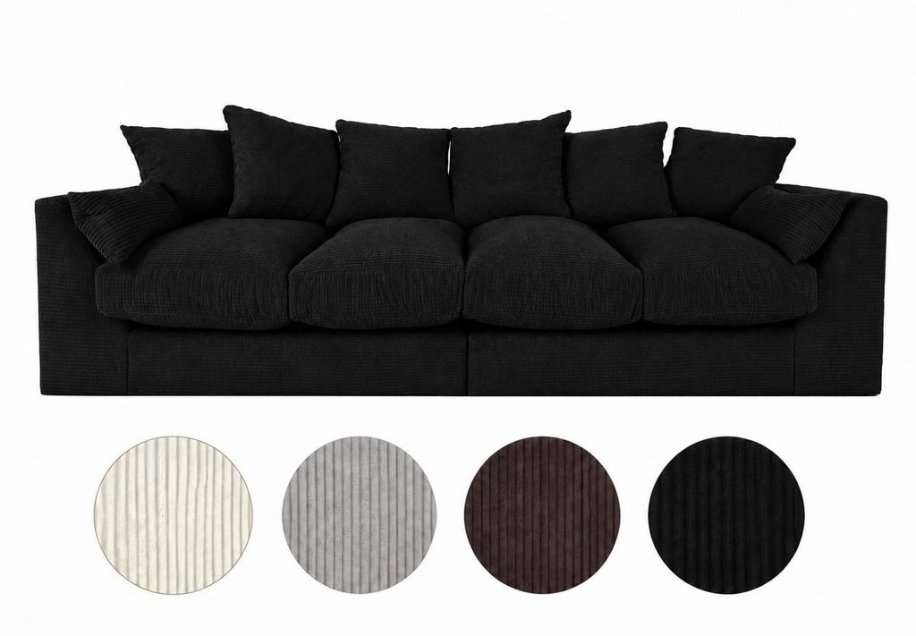 Divers Sofa 250 cm – Moderne Glamour Couch, HR-Schaum, Produktbild 