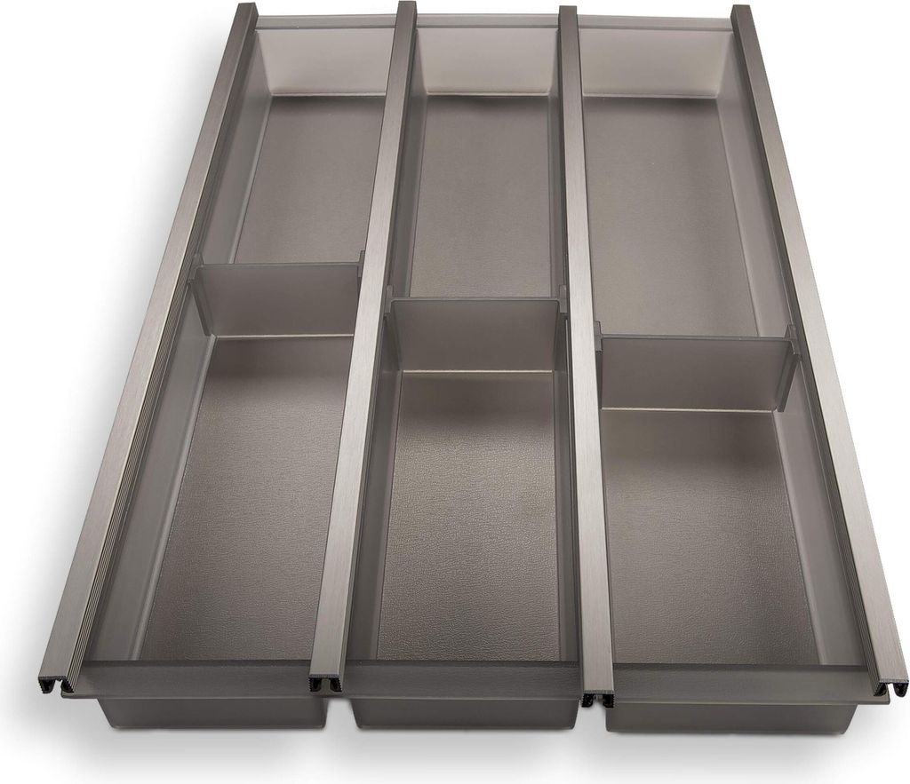 SOTECH Cuisio Besteckeinsatz transluzent grau 473 x 295-320 x 55 mm für 40 cm Schrankbreite