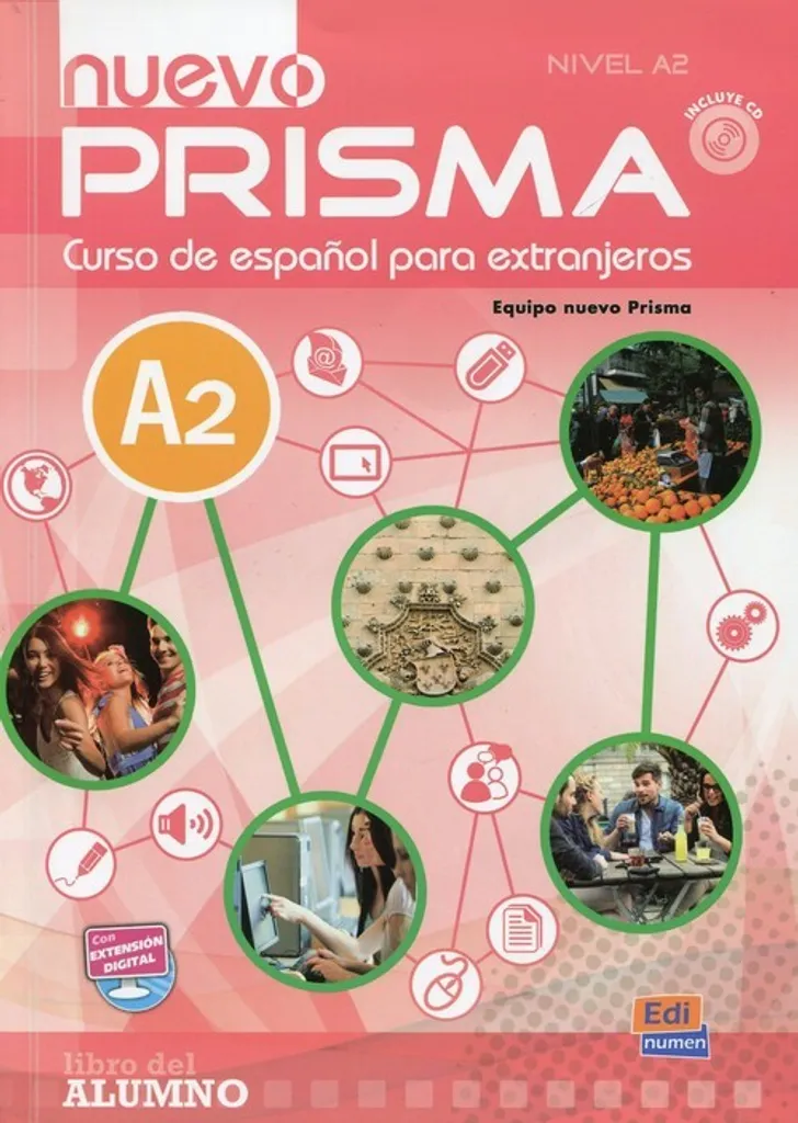 Livre Nouveau Prisma A2 avec Ressources Numériques pour Cours d'Espagnol