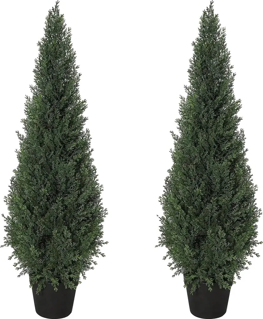 Cyprès artificiel haut de gamme 90 cm vert, entretien facile et durable