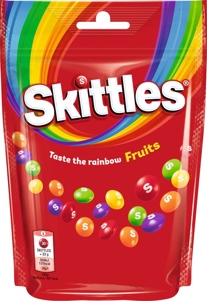 Žvýkací bonbony Skittles Fruits v cukrové polevě s ovocnou Obrázek produktu 