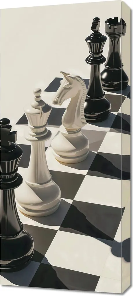 Quadro 40x90 cm Scacco matto - 1