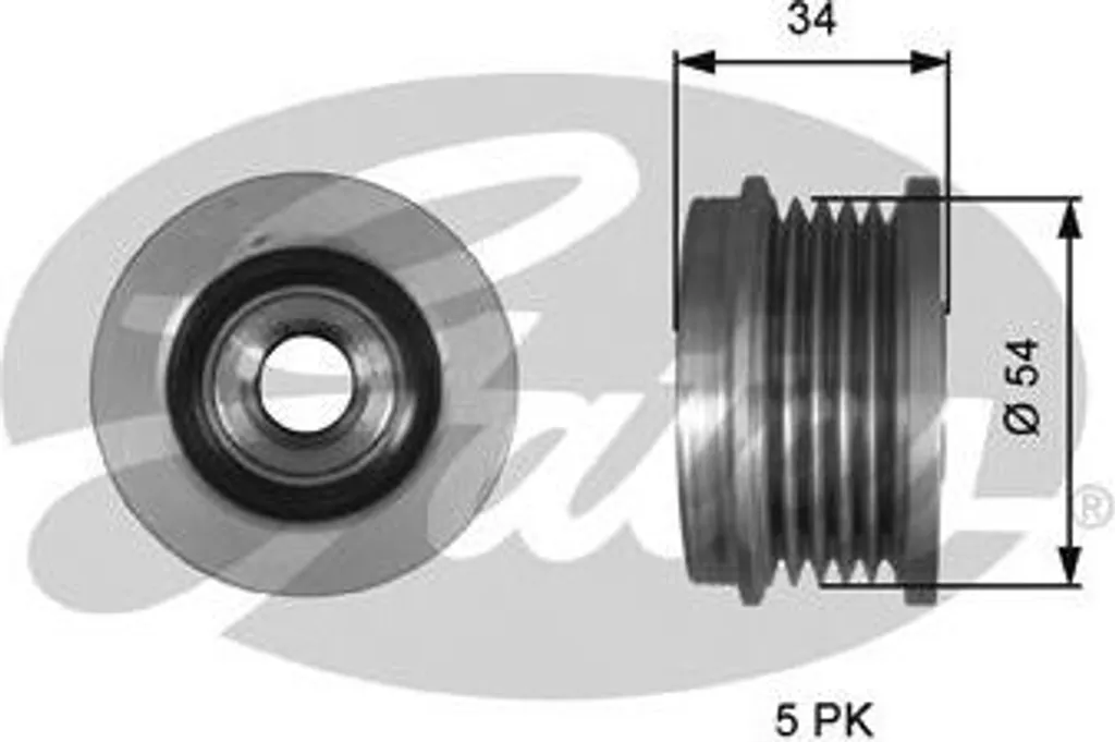 Roue libre alternateur GATES OAP7220 haute performance pour OE 1204184