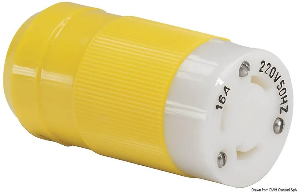 Prise de courant Marinco 16 A - Connecteur d'alimentation inox 1 pièce