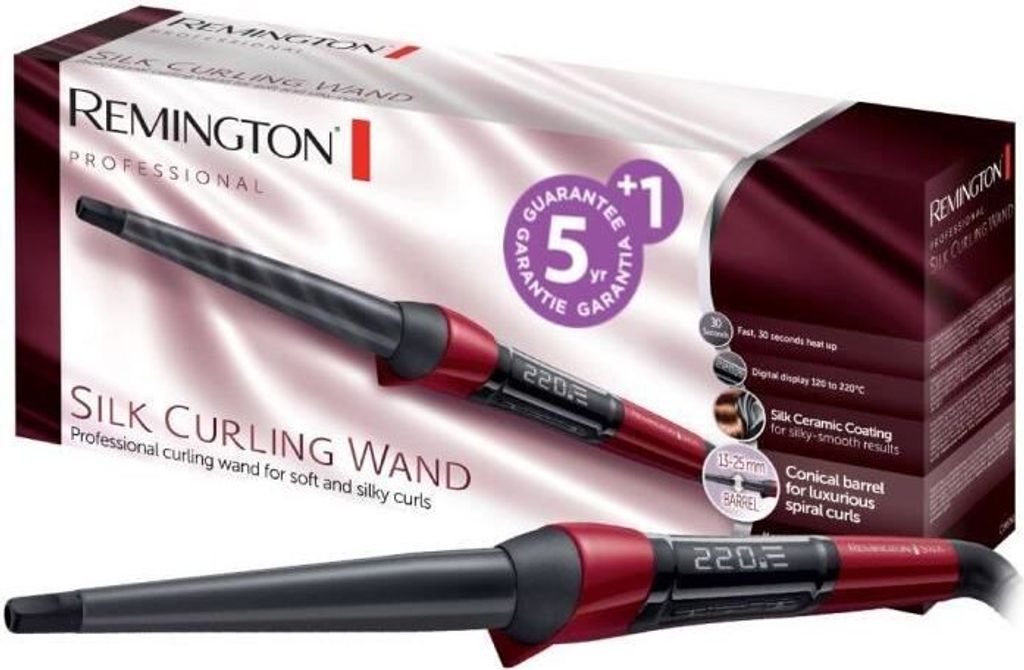 Remington Silk Digital Tapered Curling Wand 13-25mm with Produktbild 8