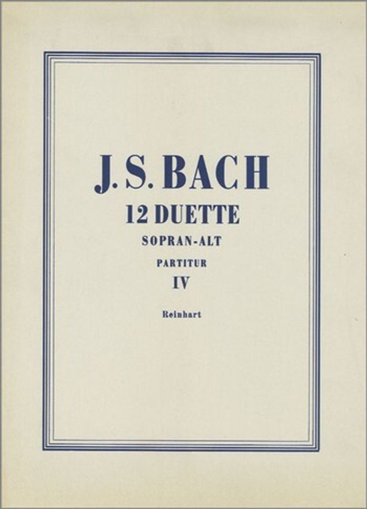 12 Duette Aus Kantaten Band 4 (Nr.10-12) Fuer Frauenchor (Sa) Und Orgel