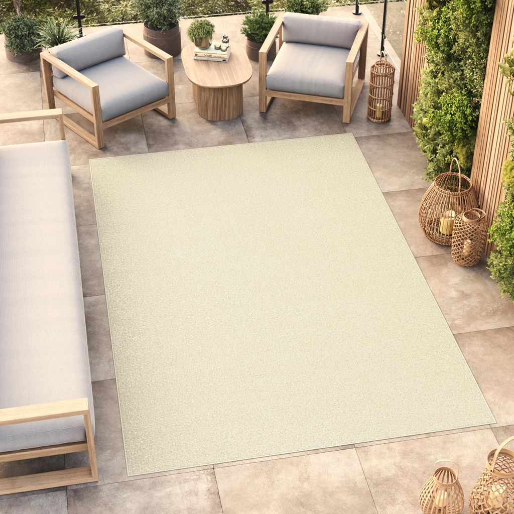 Tapiso Teppich MONO Modern Creme Wohnzimmer Schlafzimmer 240 x 330 cm
