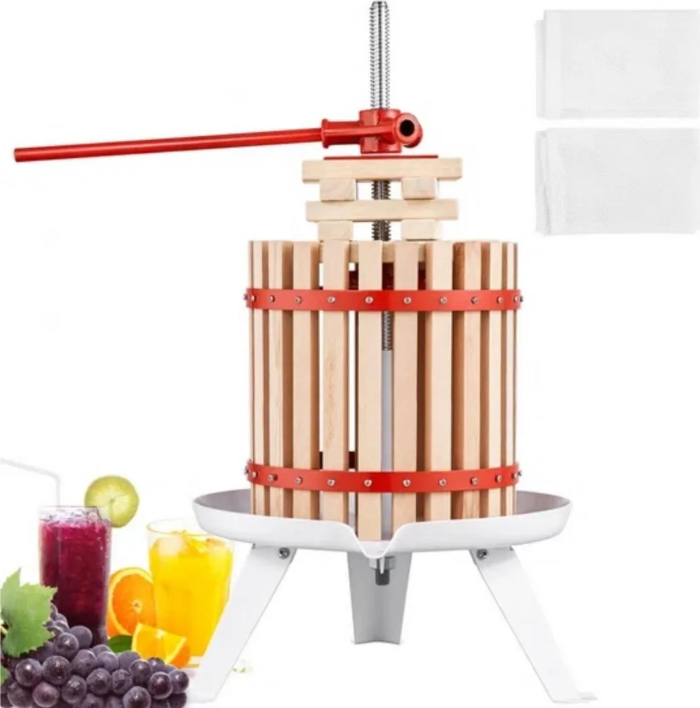 Presse-fruits manuel pour faire son jus et vin maison - Cuve 18L