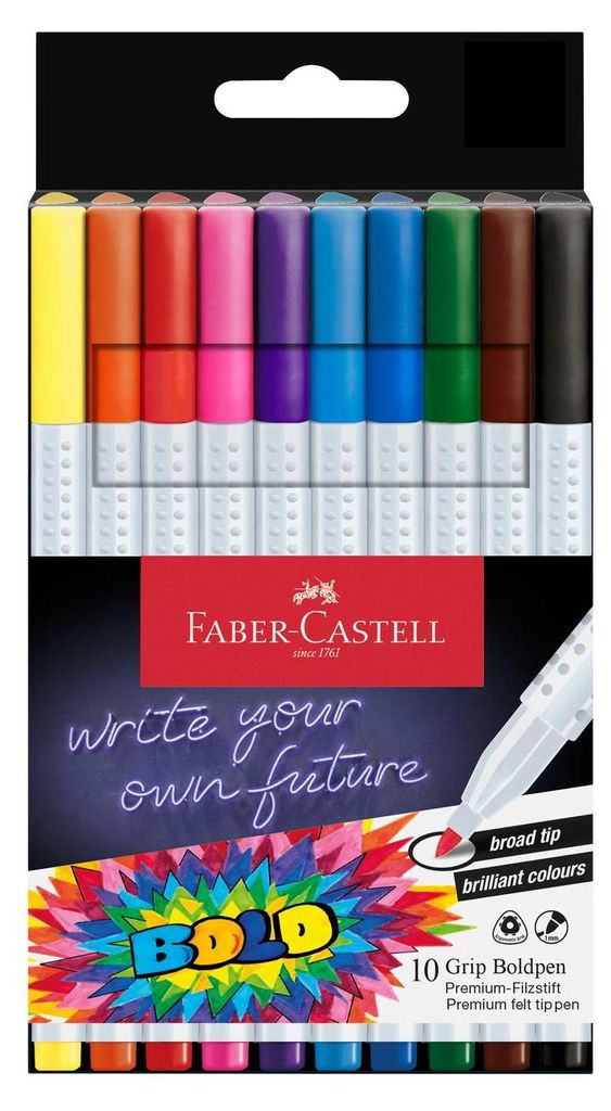 Faber-Castell Boldpen Grip 10 Stück Kartonetui Produktbild 