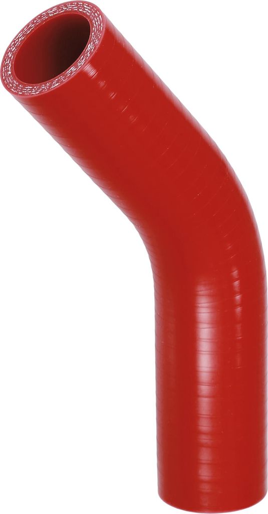 1 Stück 28mm 1,10" ID 90mm 3,54" Länge 45 Grad Roter Autosilikonschlauch Kühlmittelschlauch Universal