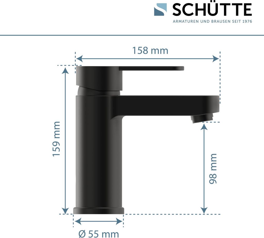 SCHÜTTE Waschtischarmatur ELEPHANT mit Ablaufgarnitur, Produktbild 6