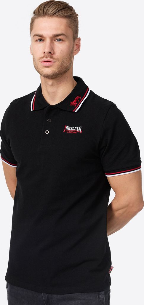 Lonsdale Lion Poloshirt Grösse: M, Farbe: Schwarz